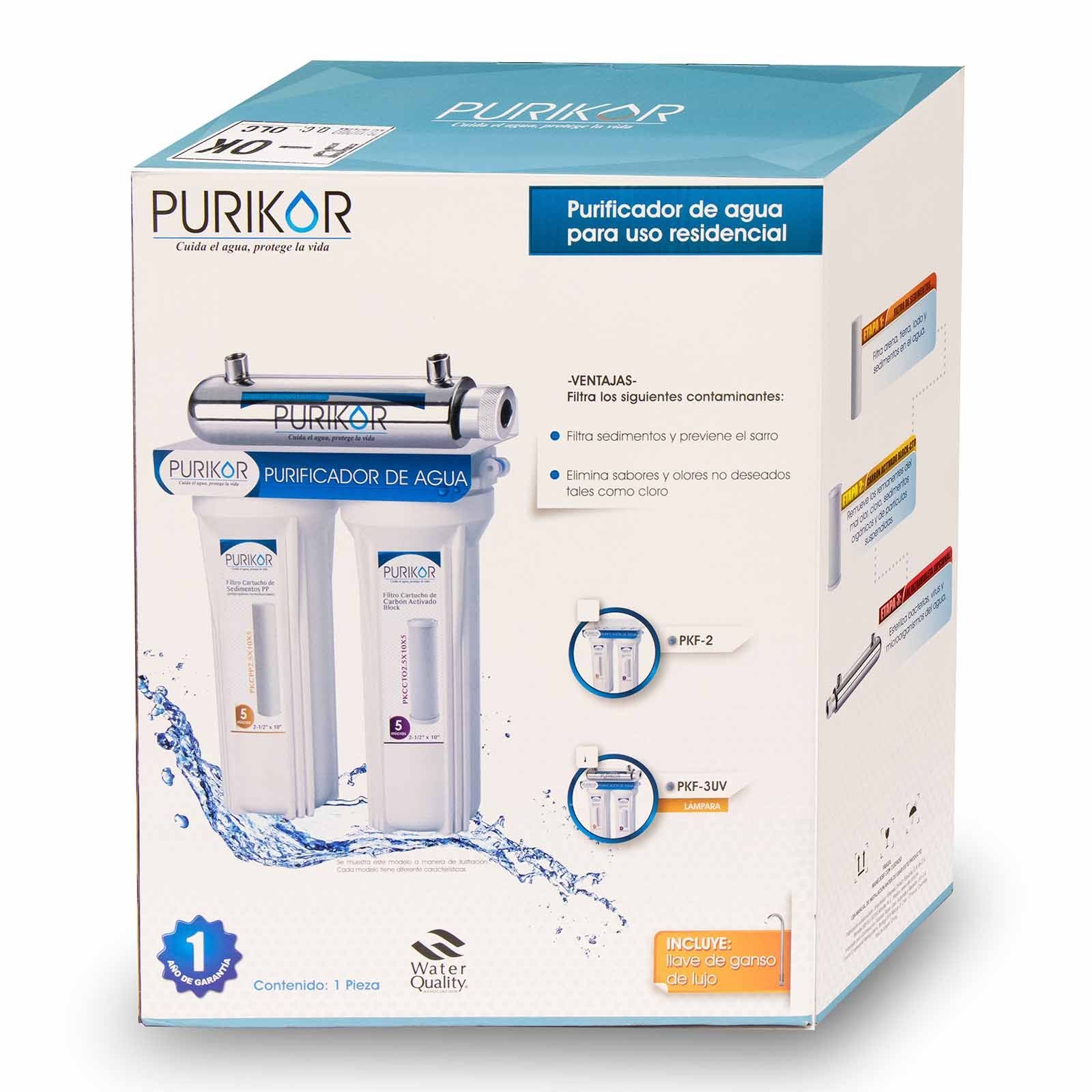 Sistema de filtración básica. Modelo: PKF-3UV