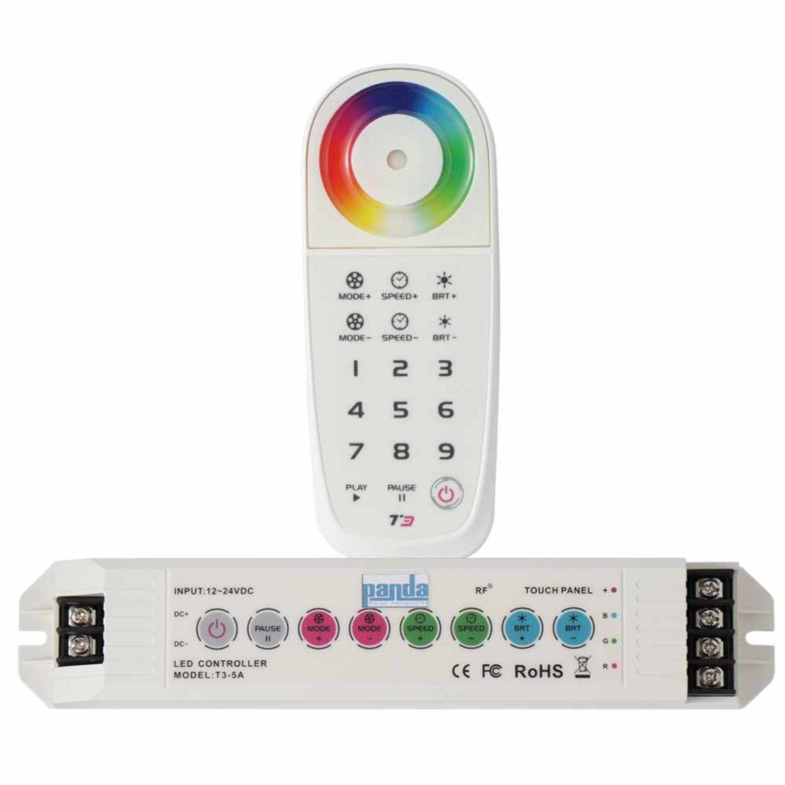 Controlador con control remoto para lámpara LED. Modelo: CTRL-180-12D