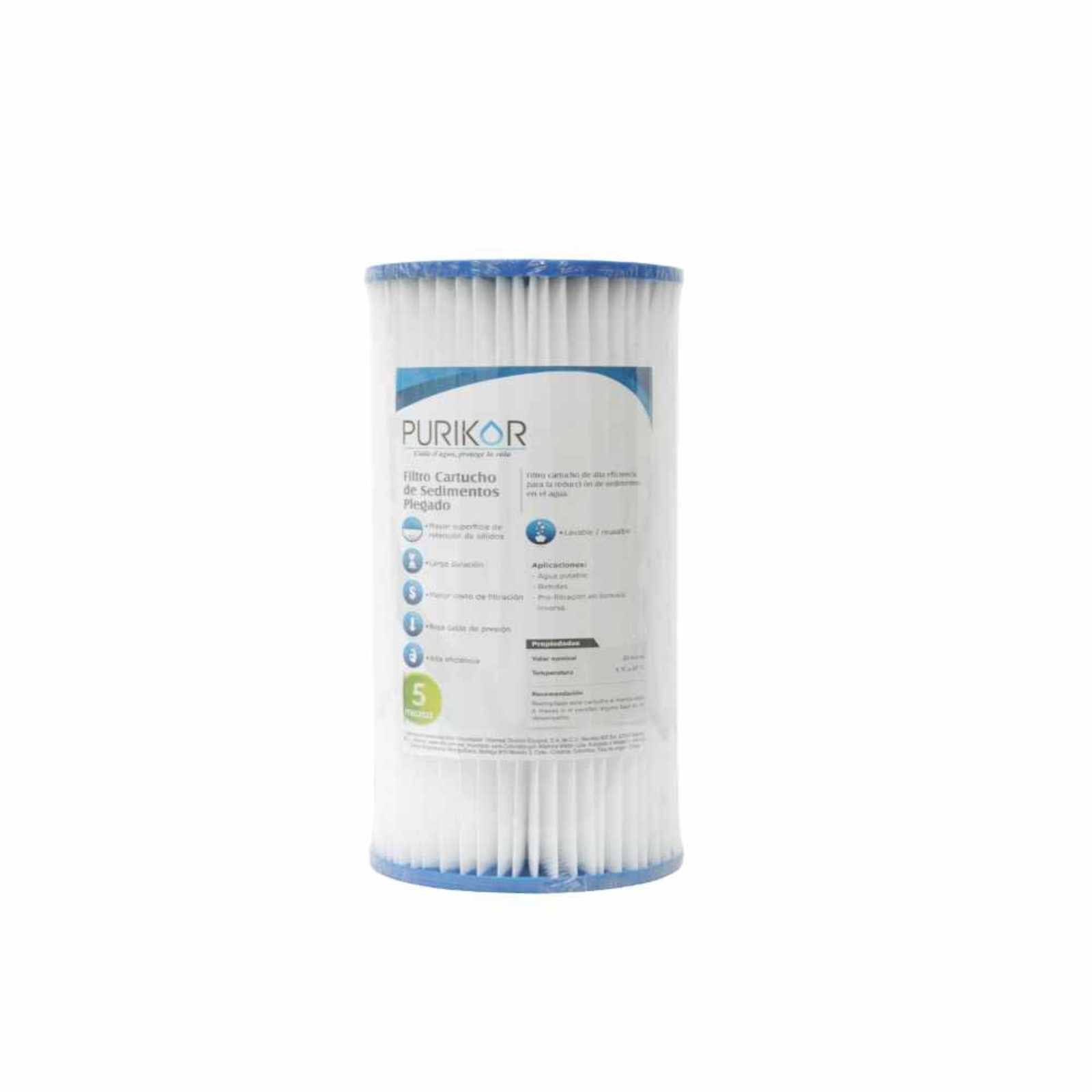 Filtro de cartucho plegable (PL). Modelo: PKCPL4.5X10X5