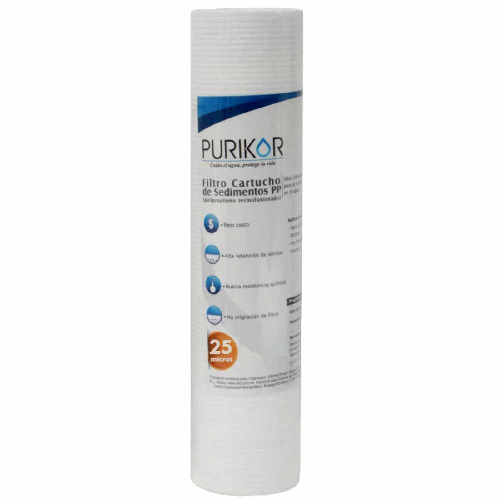 Filtro cartucho de polipropileno termofusionado. Modelo: PKCPP2.5X40X25