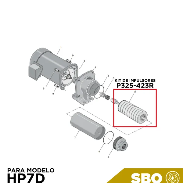 KIT DE IMPULSORES HP7D 12ETAPAS Marca STA-RITE. Modelo: P325-423R