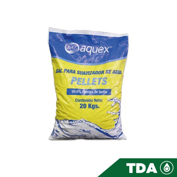SAL EN PELLETS AQUEX®, 20 KG Marca AQUEX. Modelo: 601162