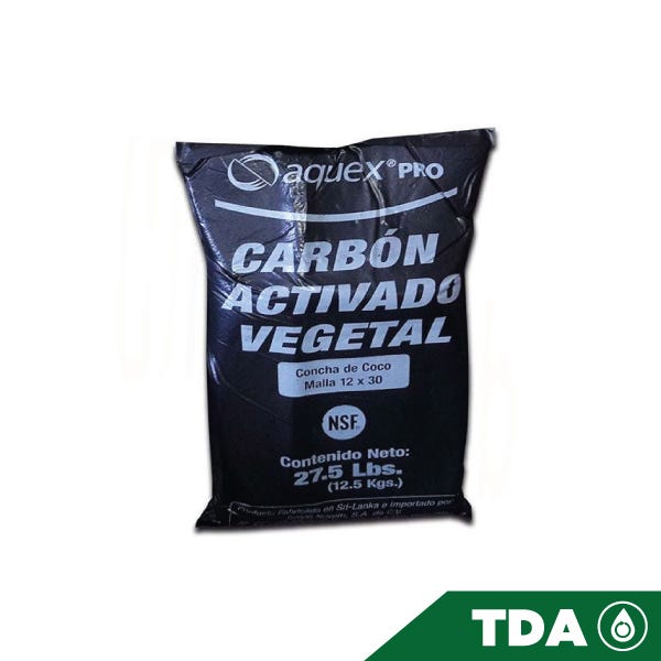 CARBON ACTIVADO VEGETAL 12X30 (1PIE³) Marca AQUEX. Modelo: 601151