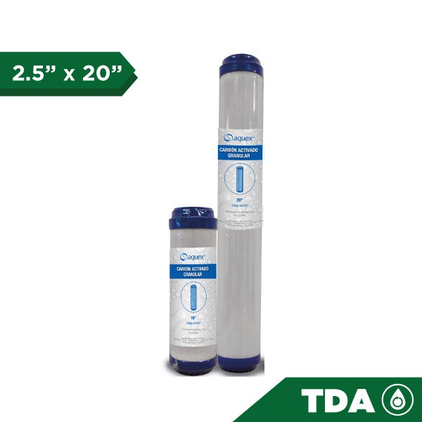 CARTUCHO DE CARBON ACTIVADO GAC-20" Marca AQUEX. Modelo: 607885