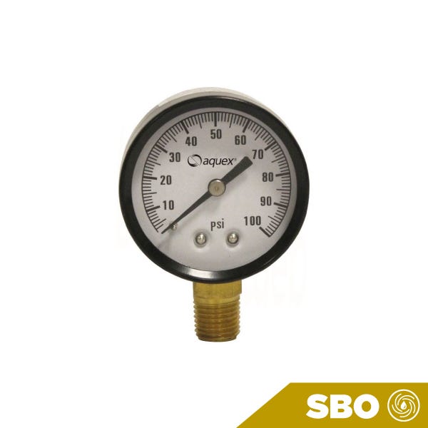 MANÓMETRO AQUEX 0-100PSI CONEXIÓN 1/4"M INTERIOR SECO Marca AQUEX. Modelo: PG100