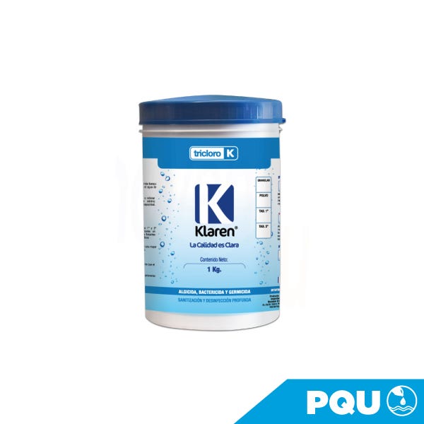 TRICLORO POLVO KLAREN ENV. DE 1 KG Marca KLAREN. Modelo: 402030