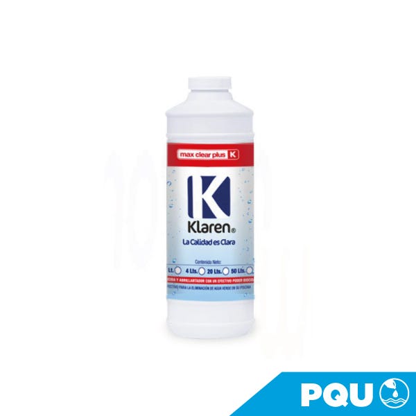 MAX CLEAR PLUS, ENVASE DE 1 LT Marca KLAREN. Modelo: 404053-P