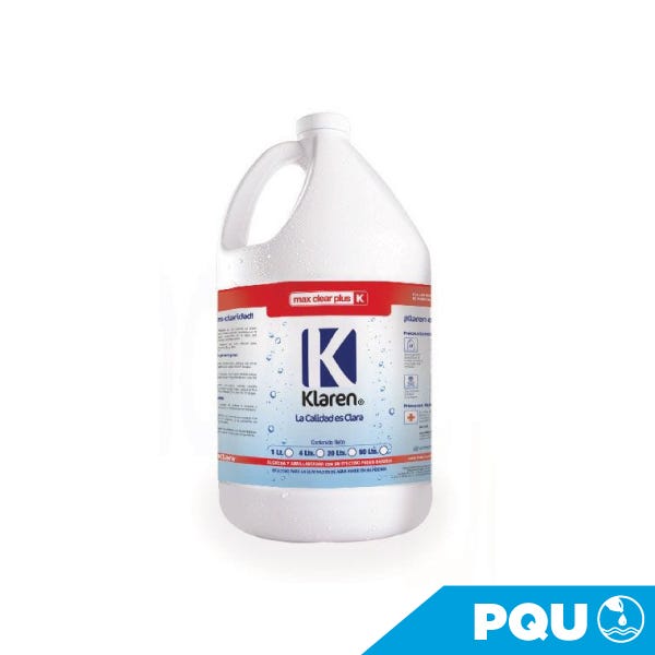 MAX CLEAR PLUS, ENVASE DE 4 LTS Marca KLAREN. Modelo: 404059-P