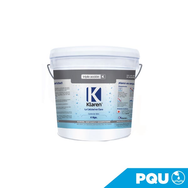 TABLETA TRIPLE ACCION, ENVASE DE 4 KG Marca KLAREN. Modelo: 403092