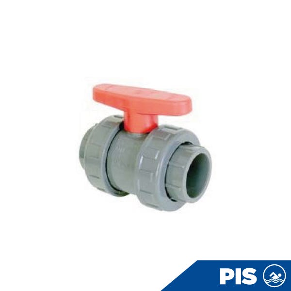 VALVULA BOLA P.E. LISA 2 1/2" DOBLE TU Marca AQUARAM. Modelo: 560202