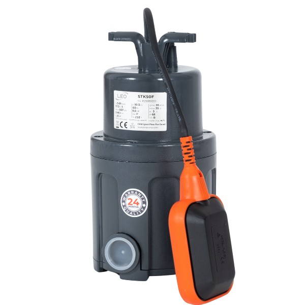 BOMBA PERIFERICA SUMERGIBLE AUTOMATICA LEO 0.5HP 1/60/115-127V 1'' DESC Marca LEO. Modelo: STK50F
