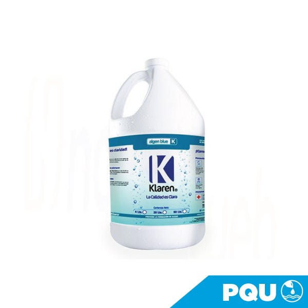 ALGICIDA ALGEN BLUE, ENVASE DE 4 LTS Marca KLAREN. Modelo: 404060