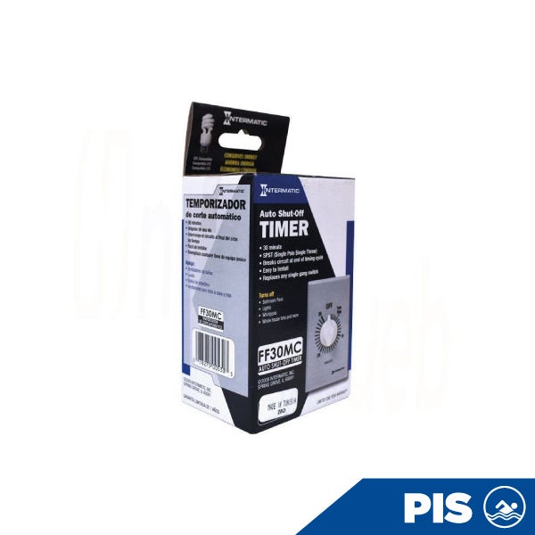 RELOJ INTERMATIC 30 MIN PARA HIDROMASAJE Marca INTERMATIC. Modelo: 117045