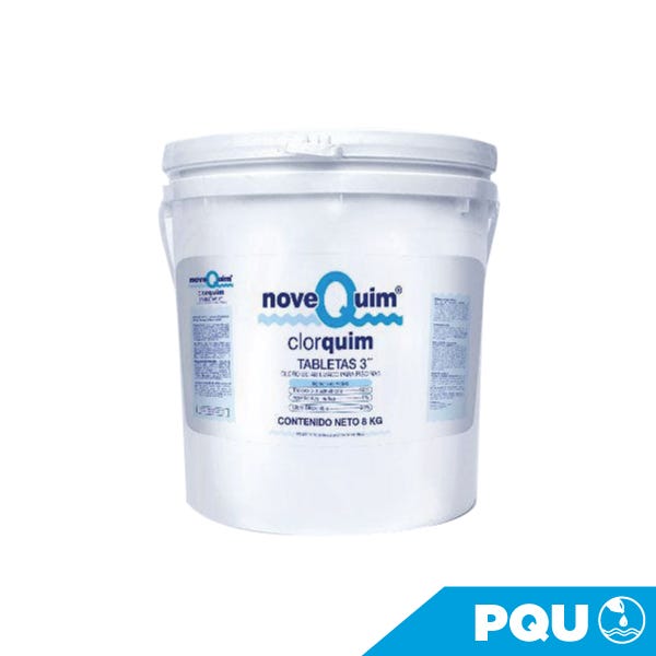 CLORQUIM 8 KG. TAB. 3" Marca NOVEQUIM. Modelo: 407033