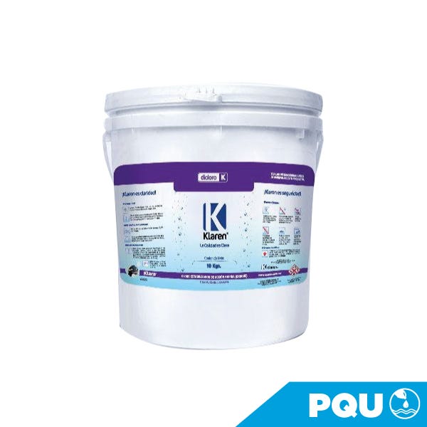 DICLORO KLAREN ENVASE DE 10 KGS. Marca KLAREN. Modelo: 404012
