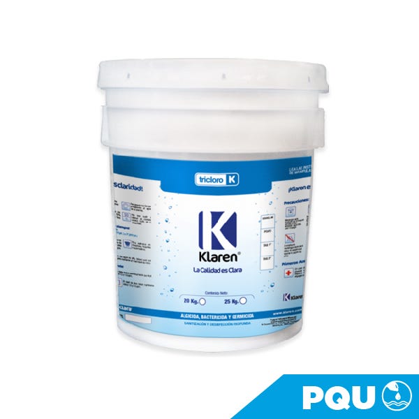 TRICLORO TABLETA 1" KLAREN ENV. 25 KGS. Marca KLAREN. Modelo: 403024