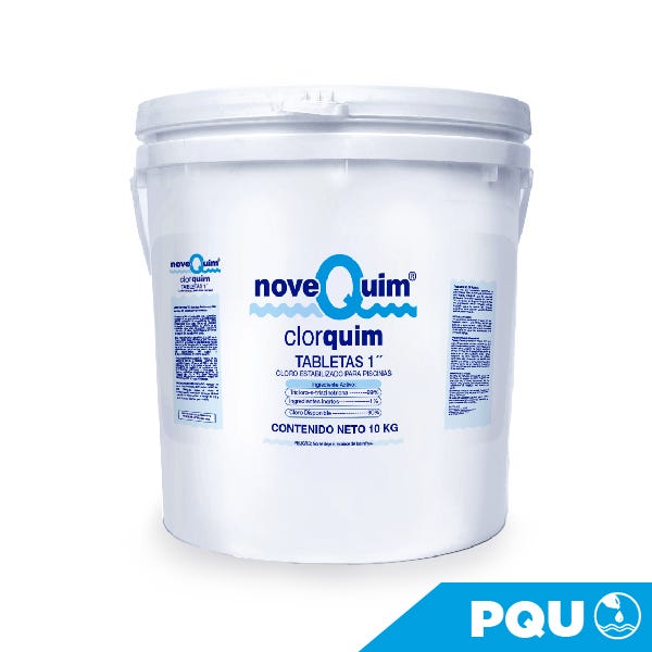 CLORQUIM 10 KG. TAB. 1" Marca NOVEQUIM. Modelo: 407023