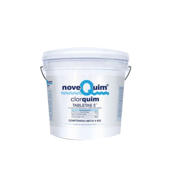 CLORQUIM 4 KG. TAB. 3" Marca NOVEQUIM. Modelo: 407032