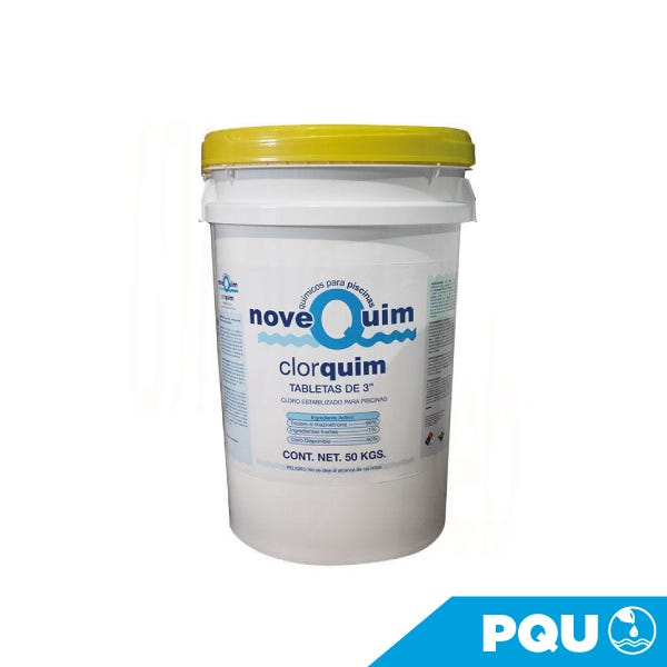 TRICLORO NOVEQUIM TAB. 3" ENV. 50 KG Marca NOVEQUIM. Modelo: 401072