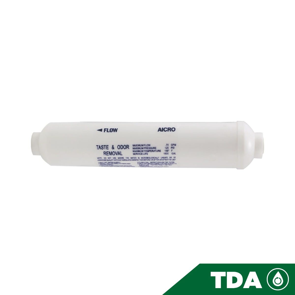 FILTRO CARBON ACTIVADO "EN LINEA" 2X10 Marca WATTS. Modelo: 601545