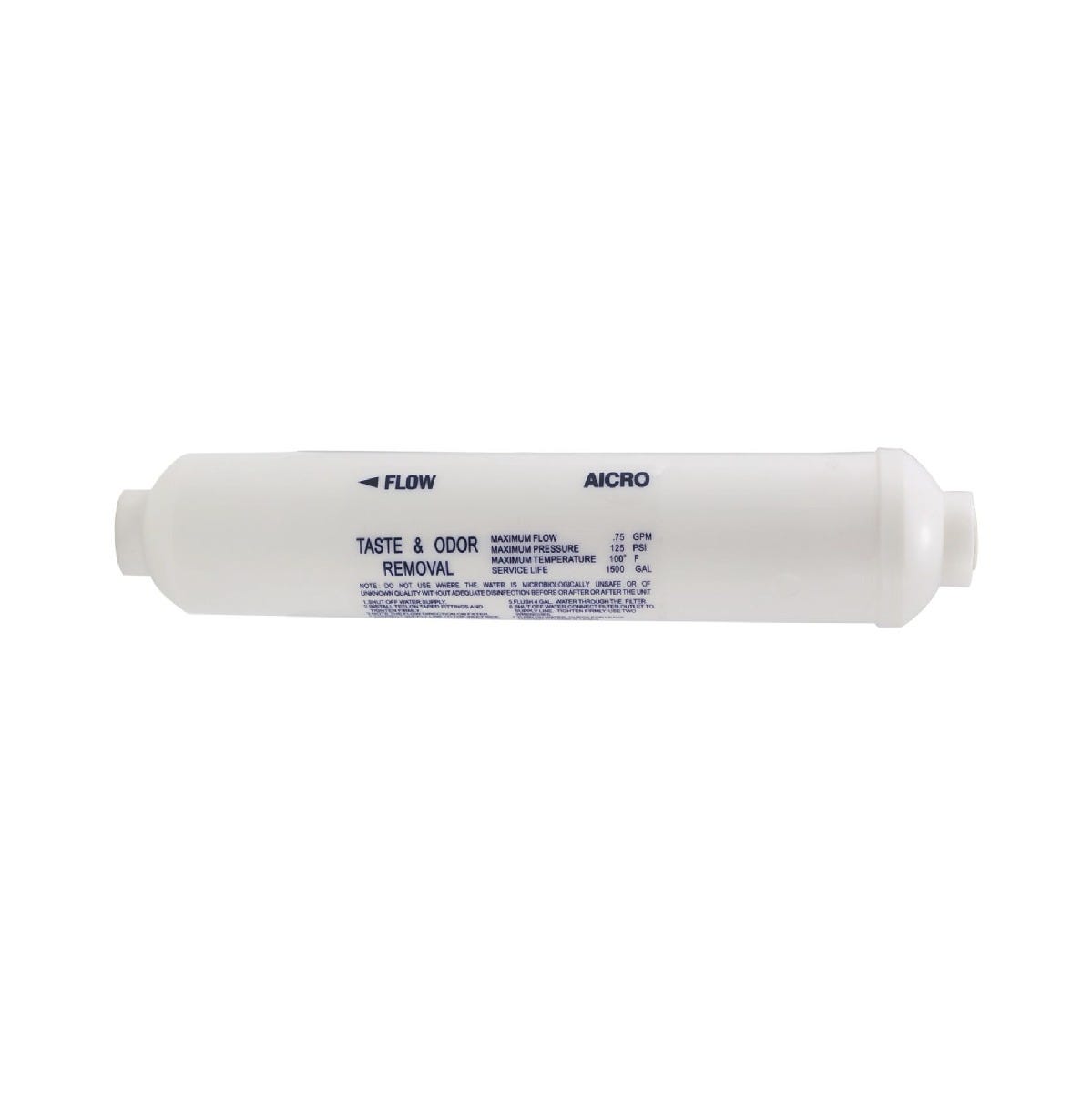 FILTRO CARBON ACTIVADO "EN LINEA" 2X10 Marca WATTS. Modelo: 601545