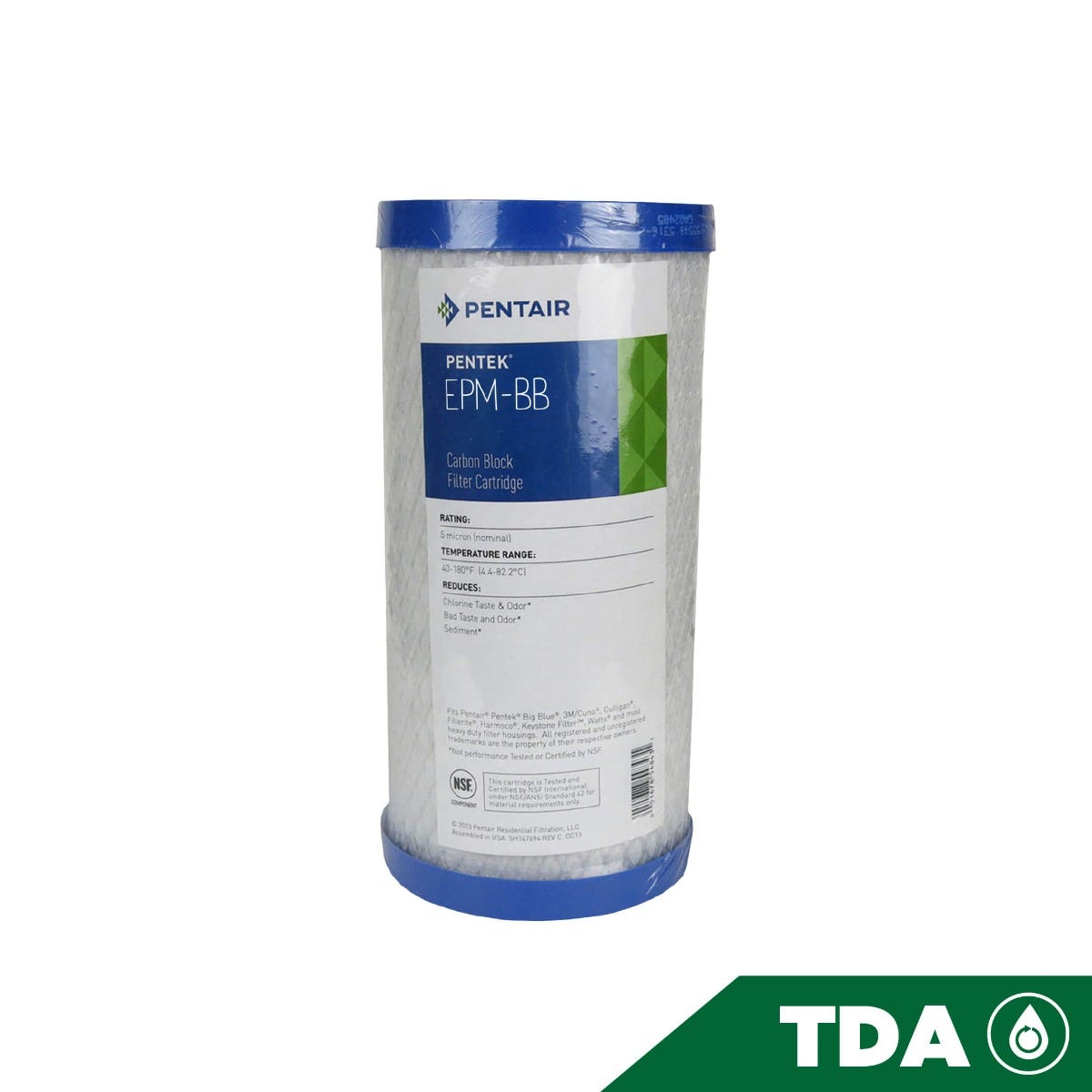 CARTUCHO CARBON EXTRUIDO EPM-10BB, 10"BB Marca PENTEK. Modelo: 607193
