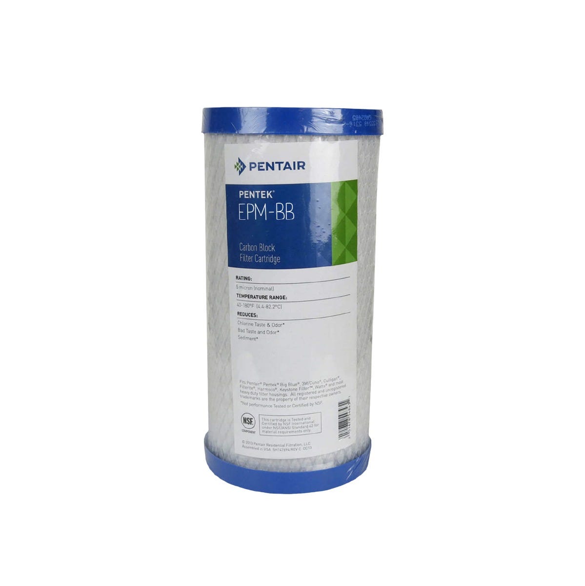 CARTUCHO CARBON EXTRUIDO EPM-10BB, 10"BB Marca PENTEK. Modelo: 607193