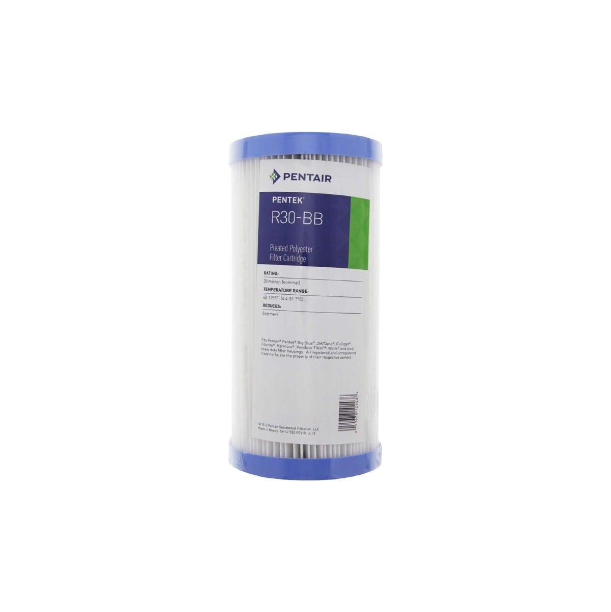 CARTUCHO PLEGADO DE POLIESTER REUSABLE R30-BB Marca PENTEK. Modelo: 607267