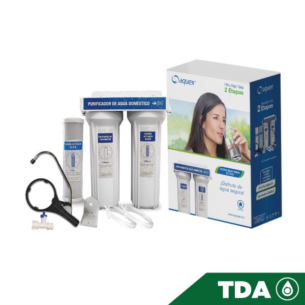 FILTRO BAJO TARJA 2 ETAPAS, PP, CTO Marca AQUEX. Modelo: 607659