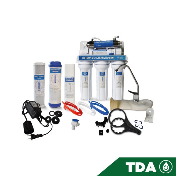 SISTEMA DE ULTRAFILTRACION PLUS CON UV 6 ETAPAS Marca AQUEX. Modelo: 607662