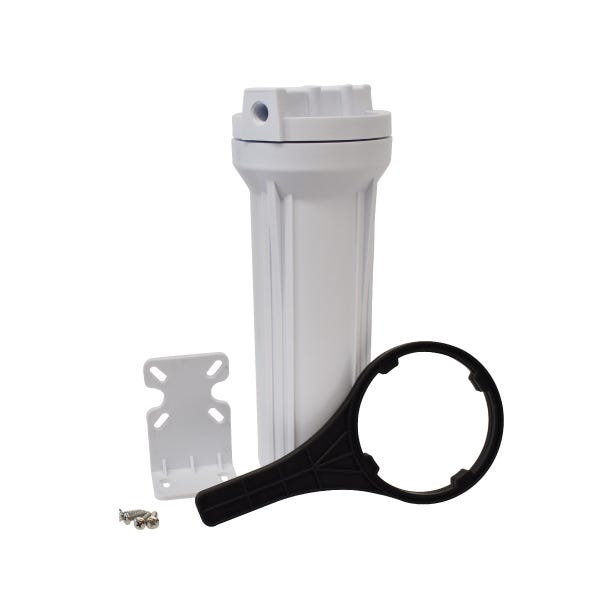 PORTACARTUCHO BLANCO # 10 EN 1/4", SIN PURGADOR Marca AQUEX. Modelo: 607760