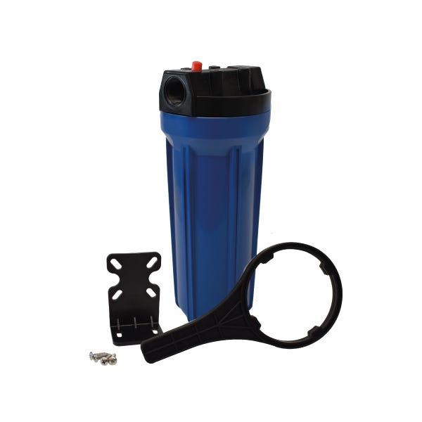 PORTACARTUCHO AZUL # 10 EN 3/4", CON PURGADOR Marca AQUEX. Modelo: 607763