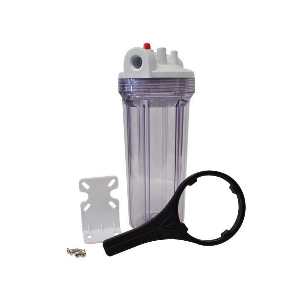 PORTACARTUCHO CLARO # 10 EN 1/2", CON PURGADOR Marca AQUEX. Modelo: 607766