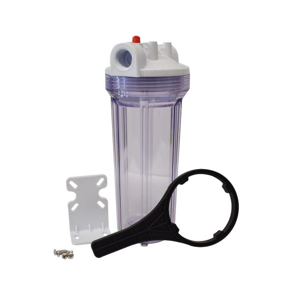 PORTACARTUCHO CLARO # 10 EN 3/4", CON PURGADOR Marca AQUEX. Modelo: 607767