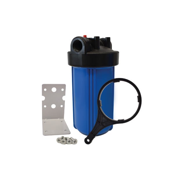 PORTACARTUCHO AZUL # 10 BIG BLUE EN 1", CON PURGADOR Marca AQUEX. Modelo: 607769