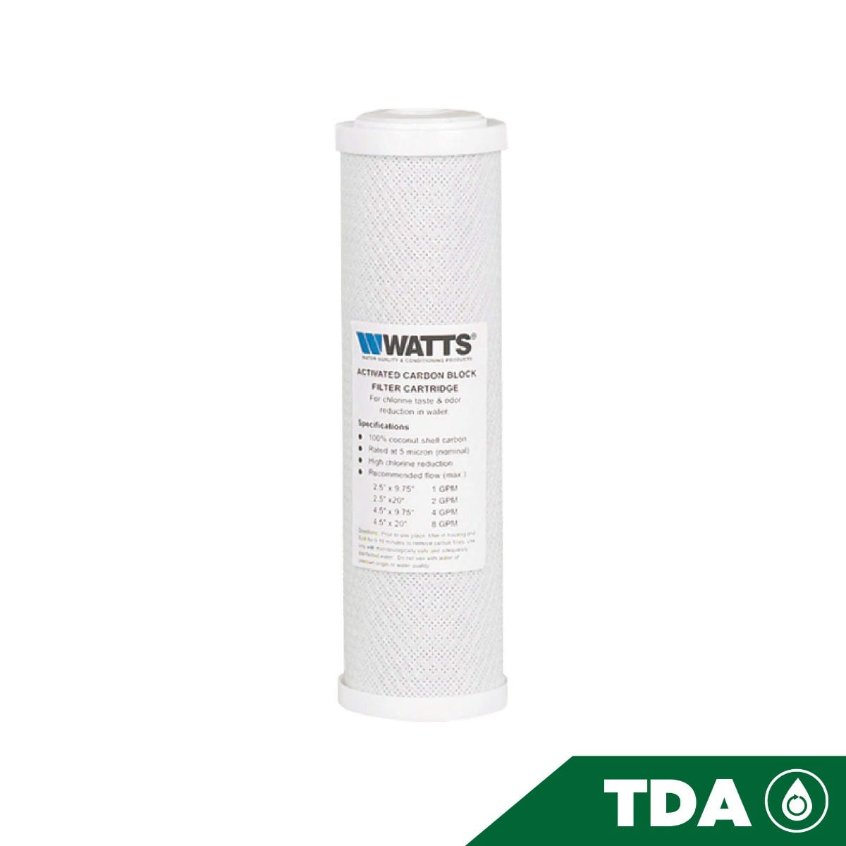 CARTUCHO DE CARBON BLOCK Marca WATTS. Modelo: 7100639