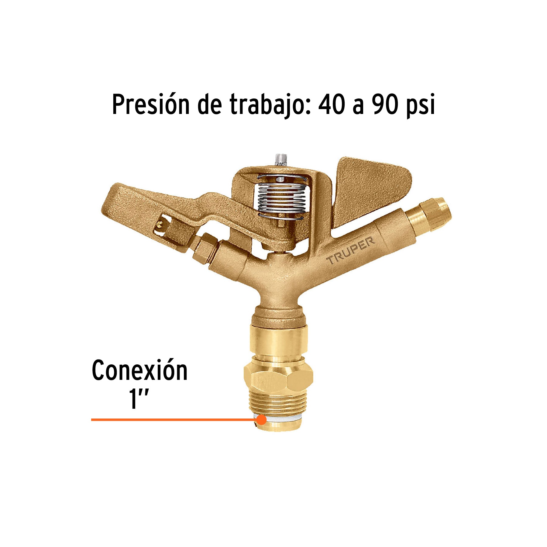 Aspersor agrícola de 1' fundido en latón, TRUPER. Modelo: ASP-1BR