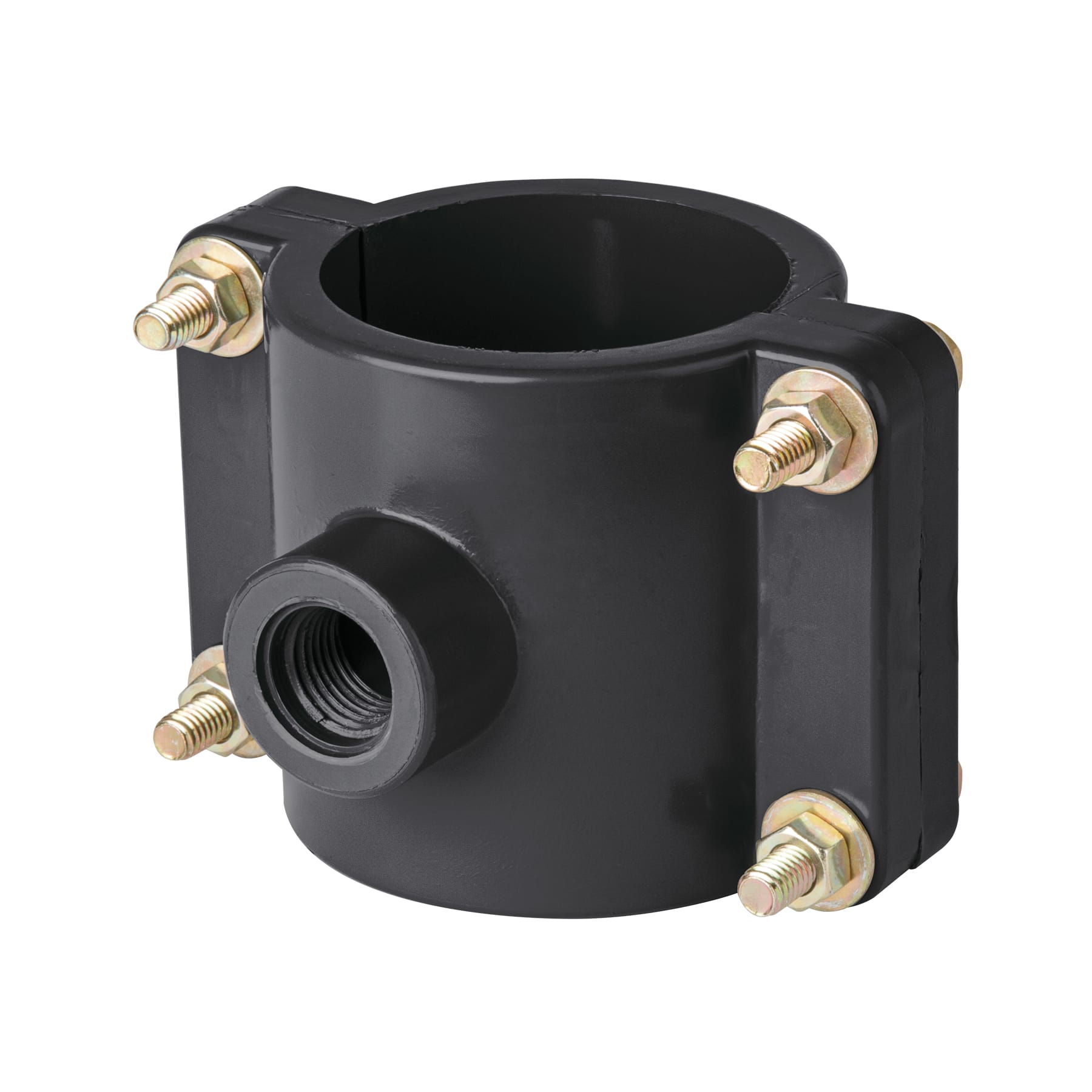 Abrazadera para toma domiciliaria PP 2-1/2' x 1/2', FOSET. Modelo: ATD-2 1/2