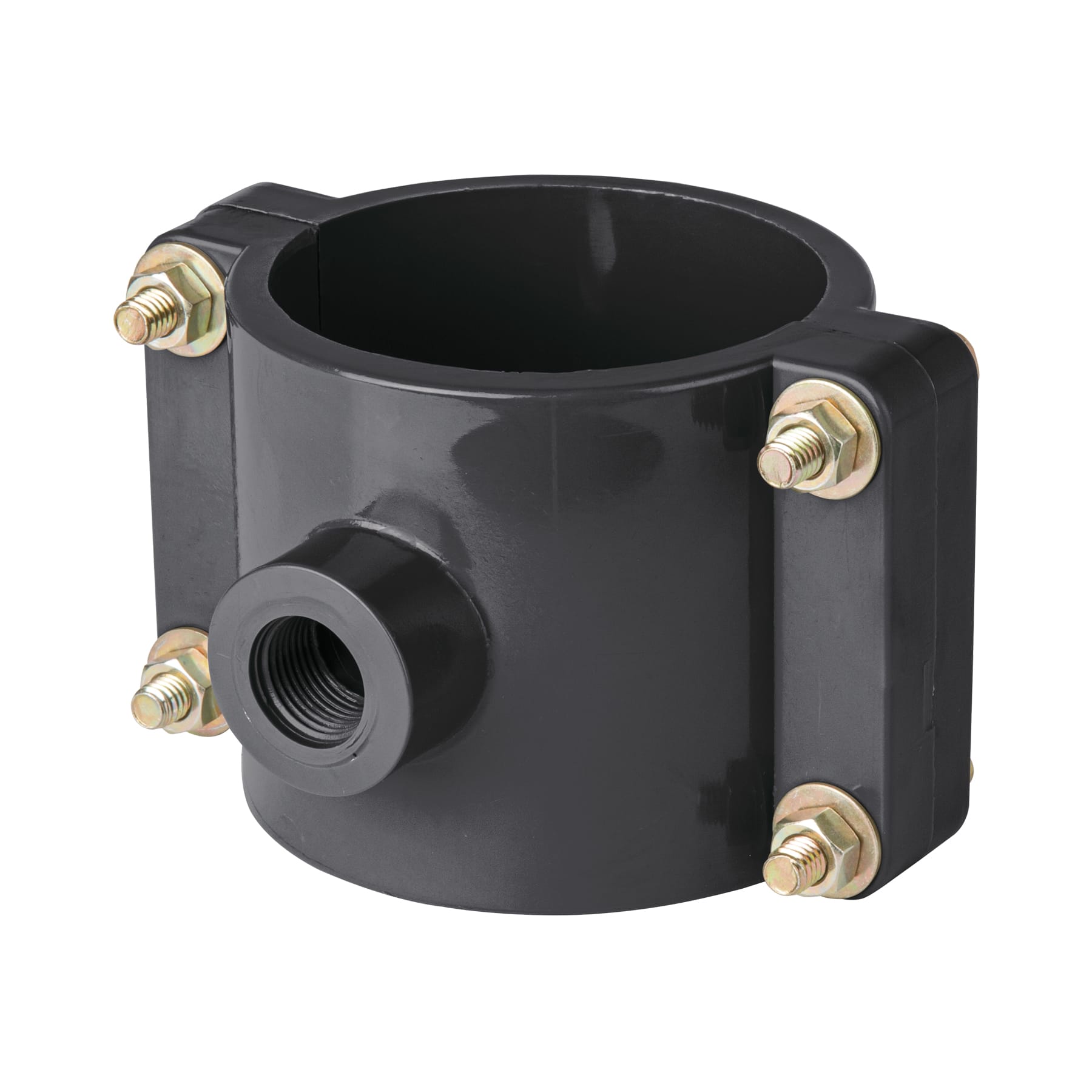Abrazadera para toma domiciliaria PP 3' x 1/2', FOSET. Modelo: ATD-3