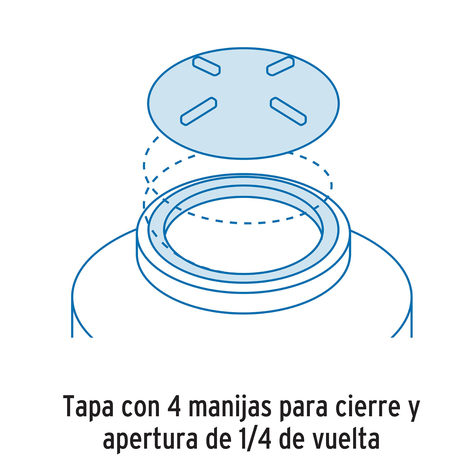 Tapa de 18' con arillo para tinaco, FOSET. Modelo: ATIN-002