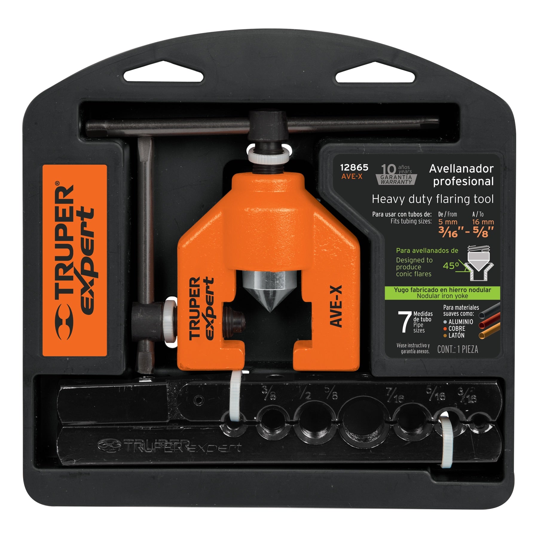 Avellanador profesional de 3/16' a 5/8', TRUPER EXPERT. Modelo: AVE-X