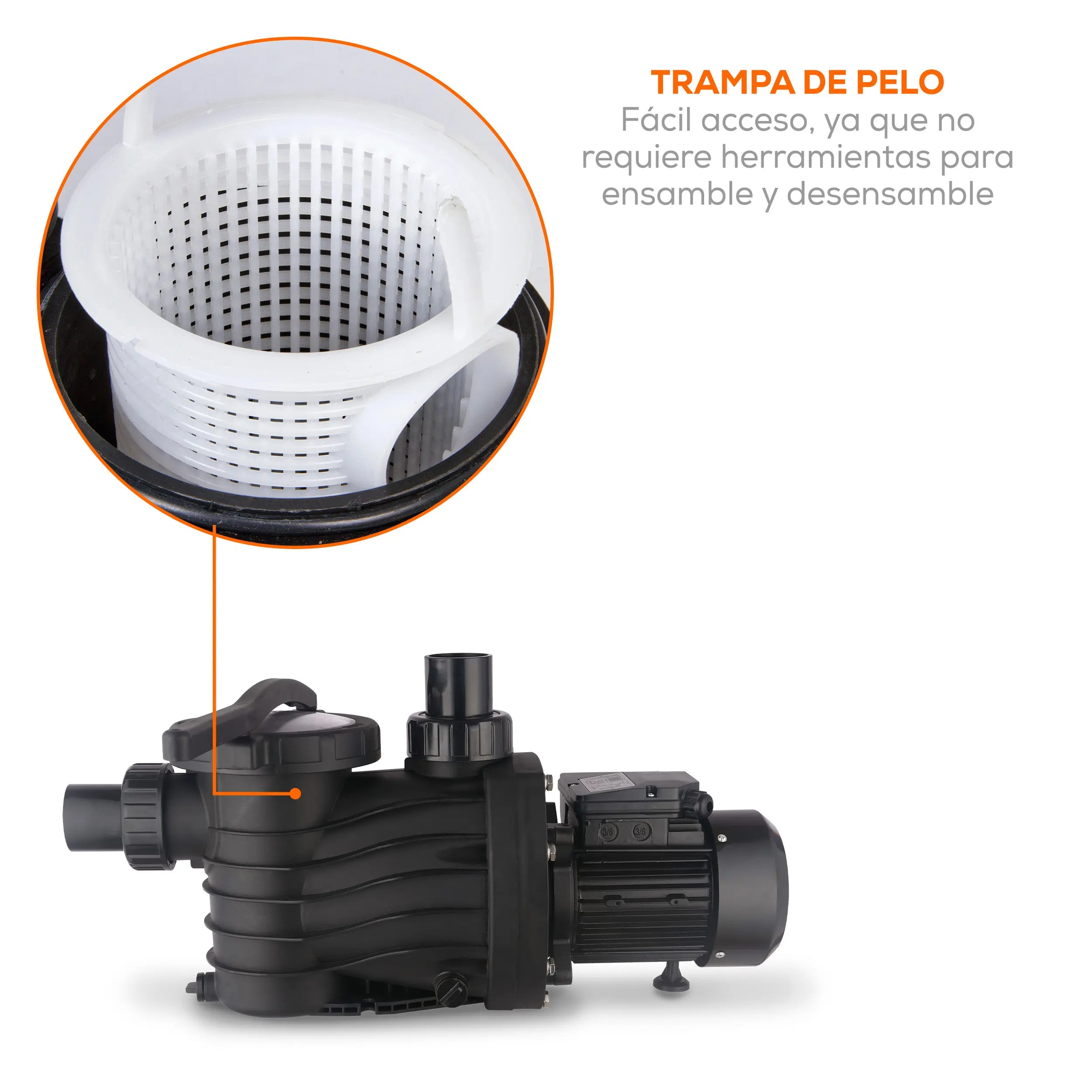 Bomba para alberca 175 L/min Marca EVANS. Modelo: BDP2ME100F