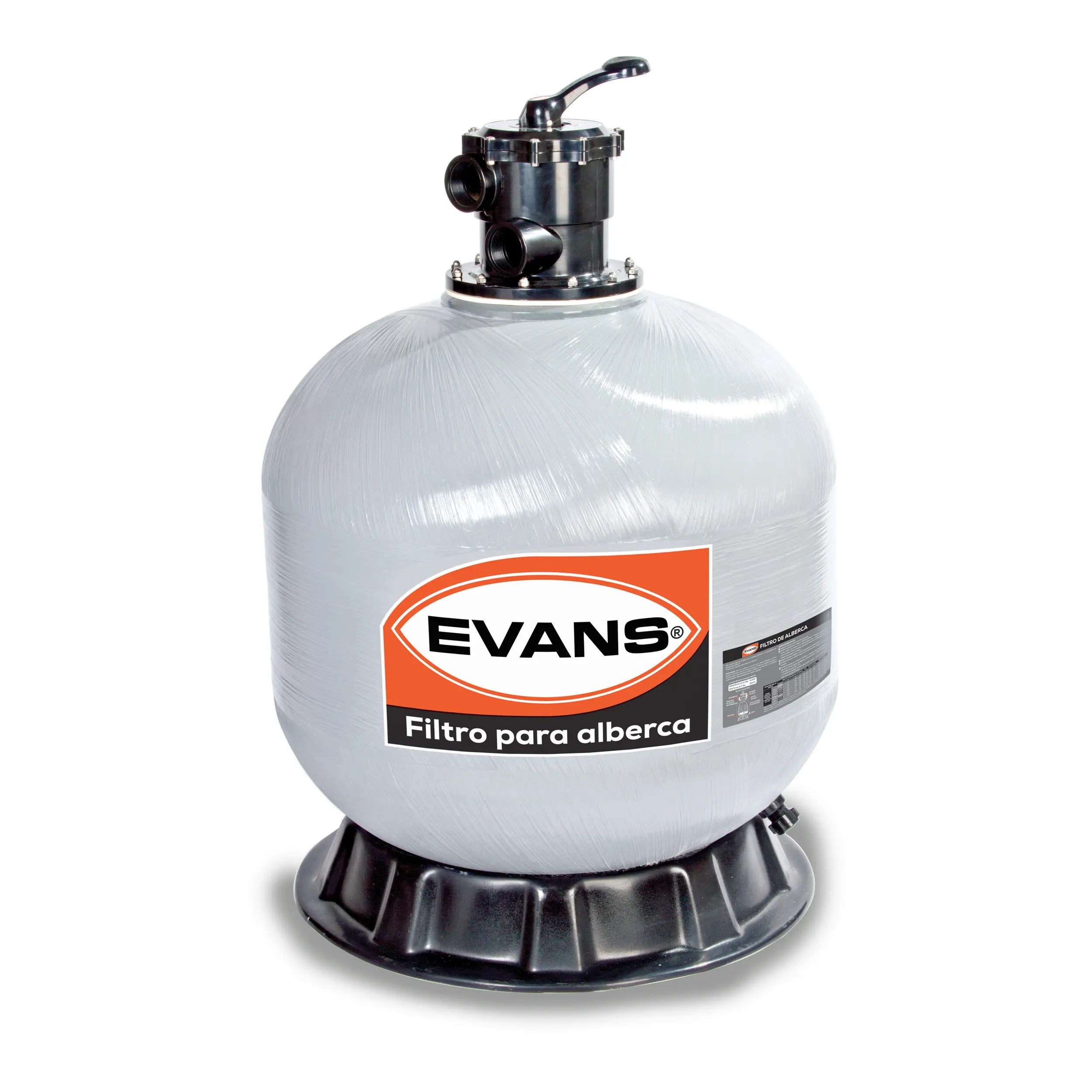 Filtro alberca 32"D fibra vidrio Marca EVANS. Modelo: FA-800