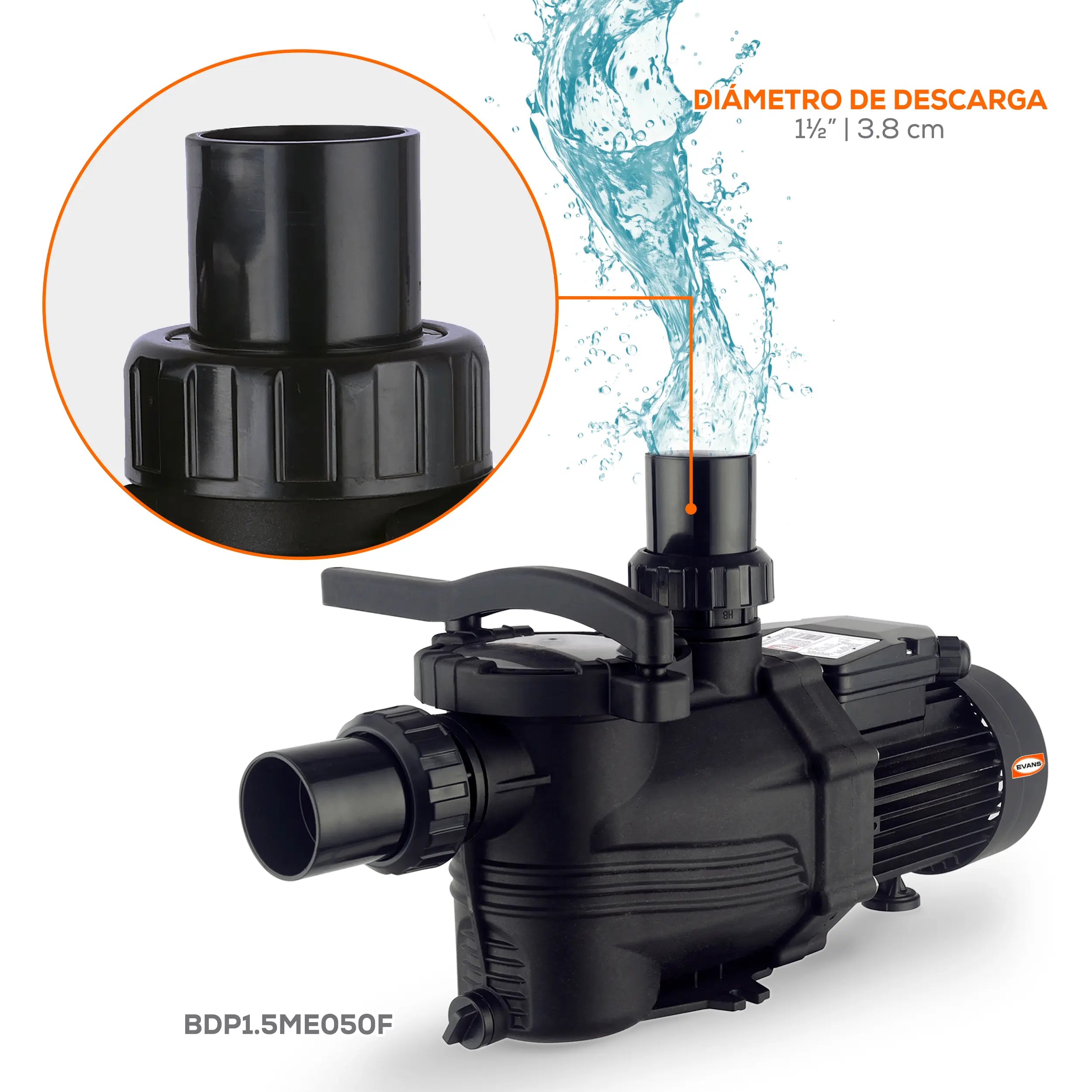 Kit para alberca 63 m3 Marca EVANS. Modelo: KIT-BDP-0.5
