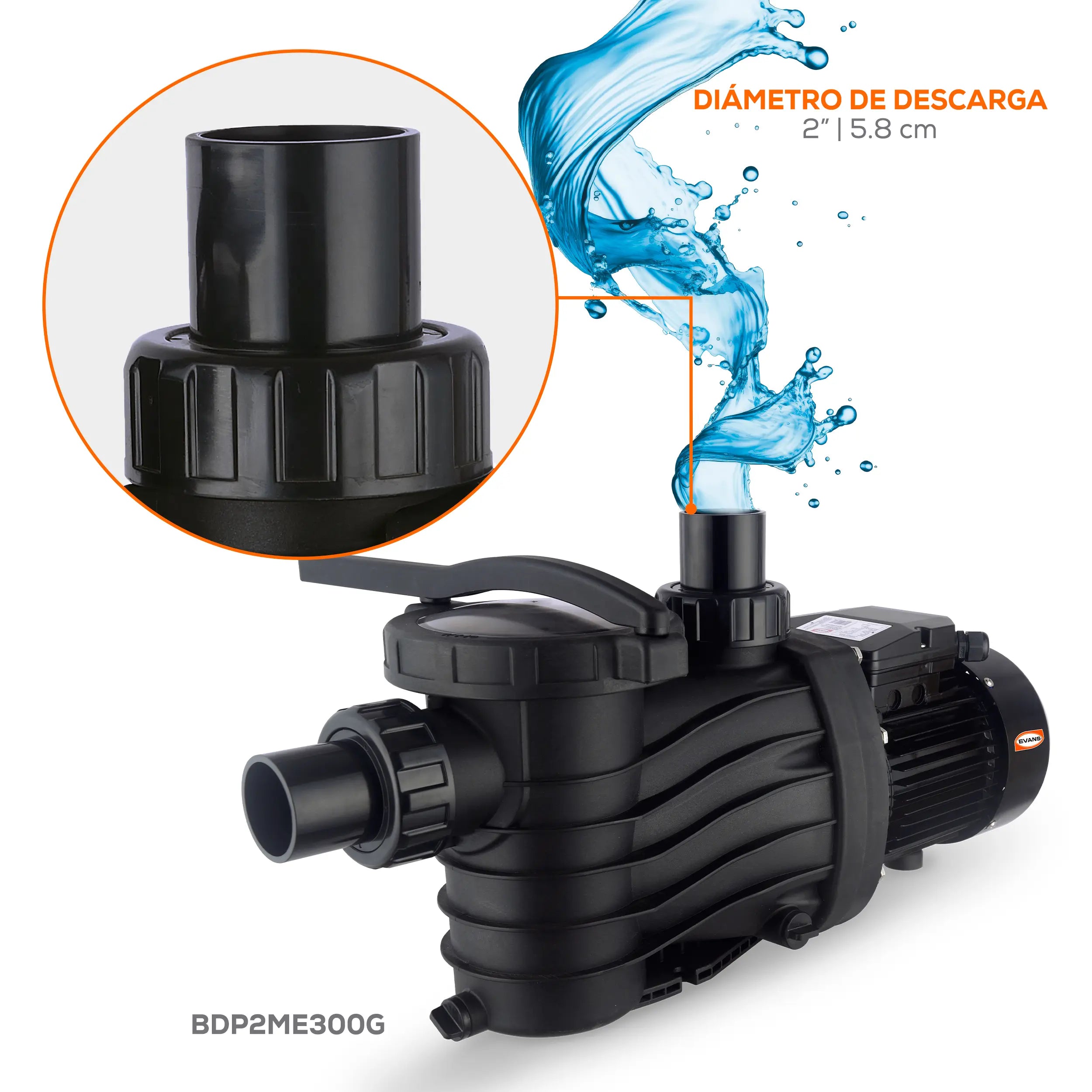 Kit para alberca 156 m3 Marca EVANS. Modelo: KIT-BDP-3