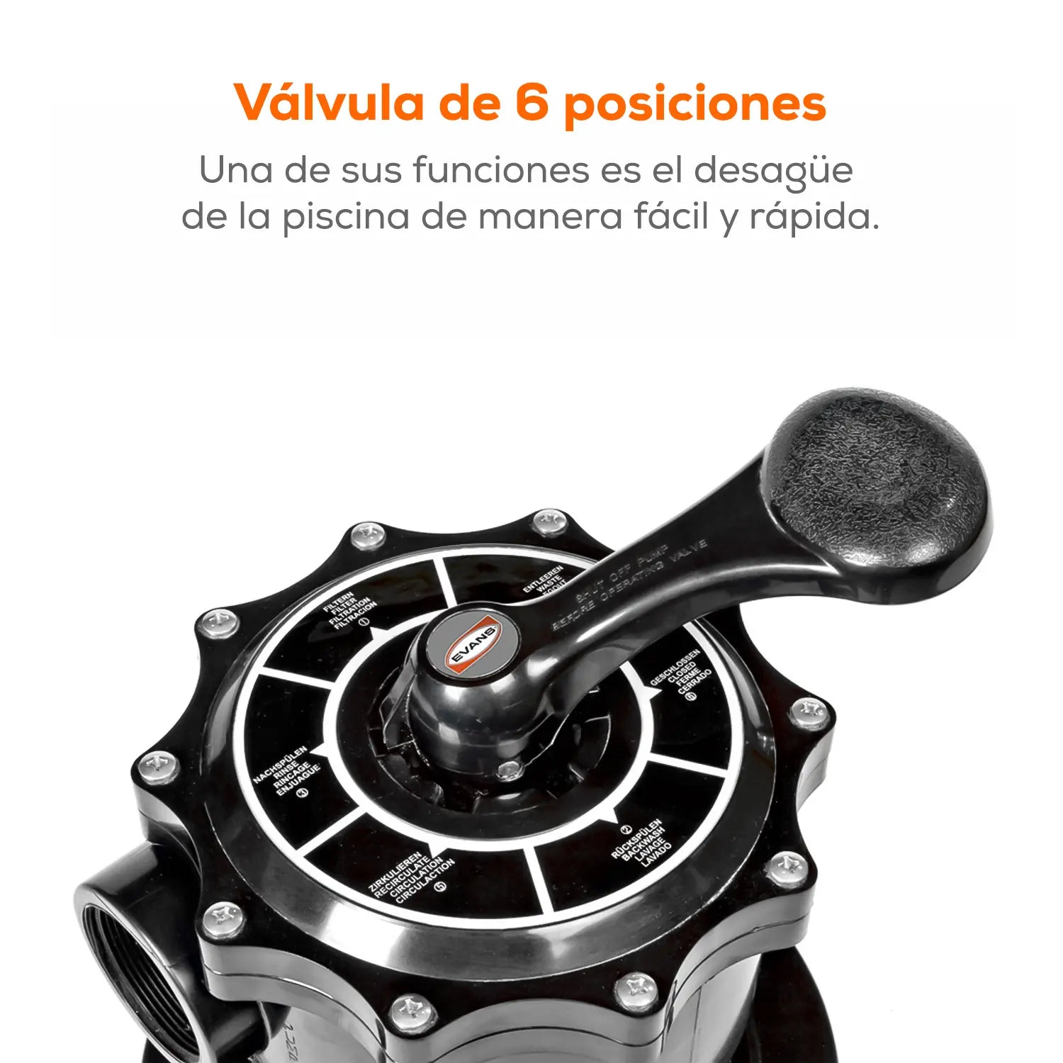 Filtro de alberca 16"D plástico Marca EVANS. Modelo: PA-400