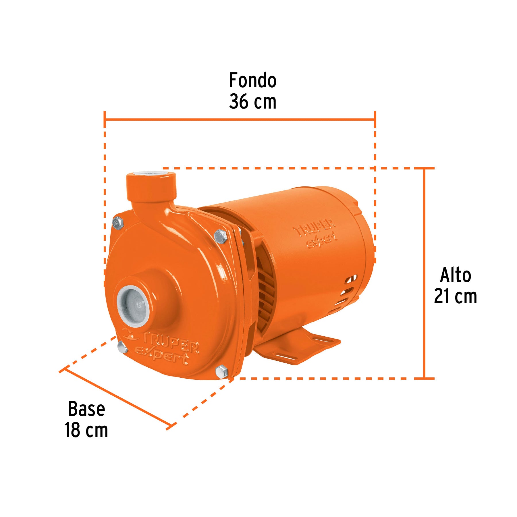 Bomba centrífuga para agua, 1 HP, TRUPER EXPERT. Modelo: BOAC-1AX