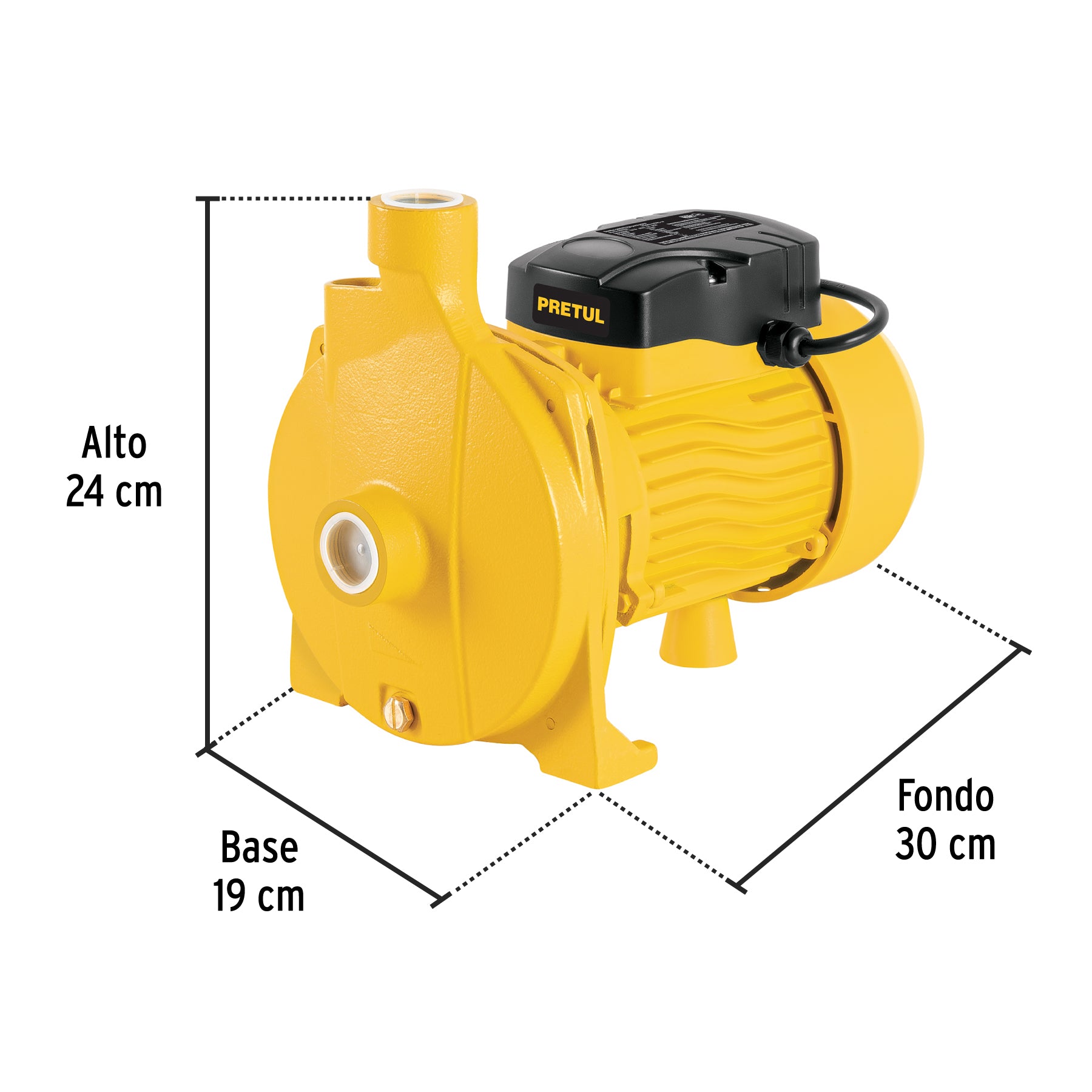 Bomba centrífuga para agua modelo europeo, 1 HP, PRETUL. Modelo: BOAC-1P