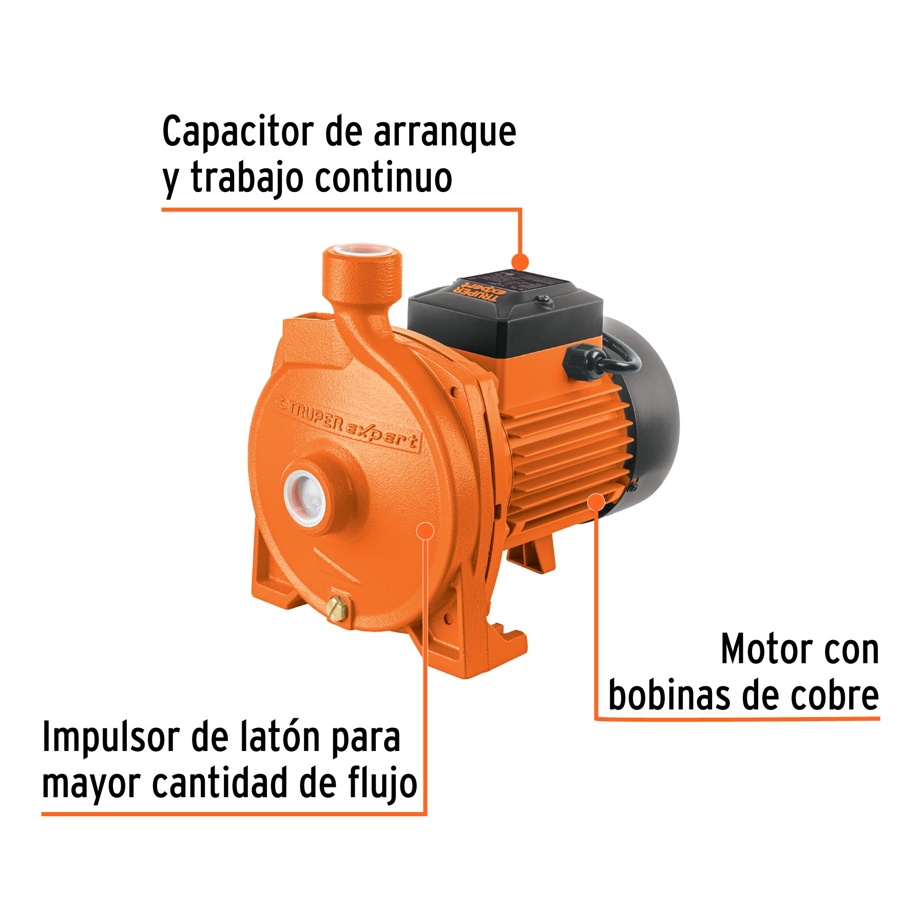 Bomba centrífuga para agua modelo europeo, 1 HP, EXPERT. Modelo: BOAC-1