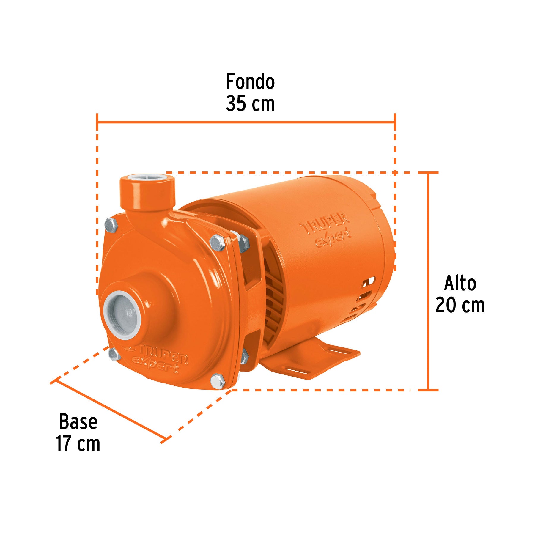 Bomba centrífuga para agua, 3/4 HP, TRUPER EXPERT. Modelo: BOAC-3/4AX